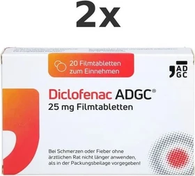 Diclofenac Zentiva ADGC 25mg Filmtabletten, 20 Stück
