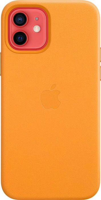 Apple Leder Case mit MagSafe für iPhone 12/12 Pro california poppy