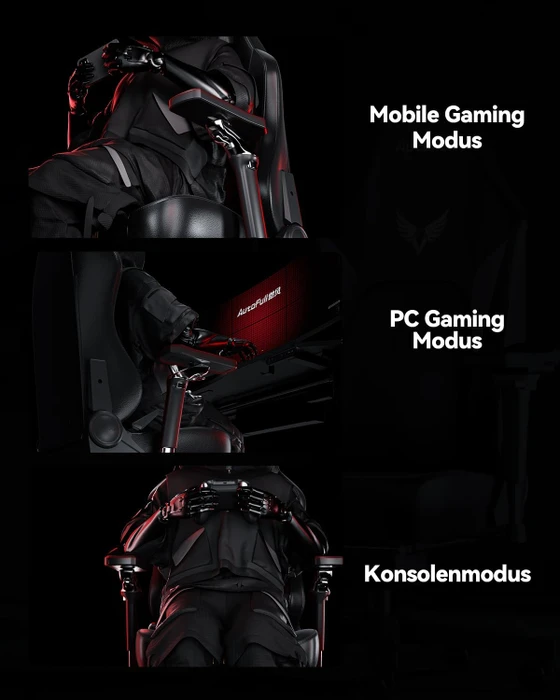 AutoFull M6 Pro 2.0 Gamingstuhl, schwarz