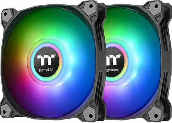 Thermaltake Pure Duo 14 ARGB Sync Radiator Fan schwarz, LED-Steuerung, 140mm, 2er-Pack