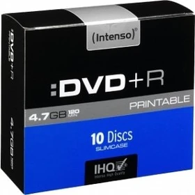 Intenso DVD+R 4.7GB, 16x, 10er Slimcase, printable