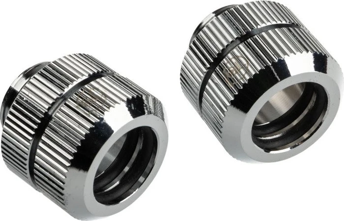 Bitspower Touchaqua Link Adapter Female G1/4", 16-22mm verstellbar, Glorious Silver, 2er-Pack