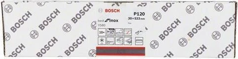 Bosch Professional Y580 Best for Inox Schleifband K120, 30x533mm, 10 Stück