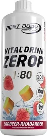 Best Body Nutrition Vital Drink Zerop Erdbeere Rhabarber 1l
