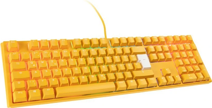 Ducky One 3 Yellow PBT, LEDs RGB, MX SPEED RGB Silver, USB, DE