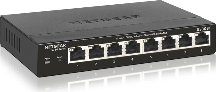 Netgear S350 Desktop Gigabit Smart Switch, 8x RJ-45