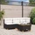 vidaXL Eck-Gartensofa mit Kissen schwarz/weiß (365902)