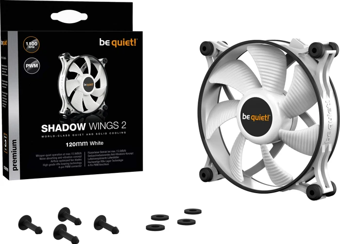be quiet! Shadow Wings 2 White PWM, 120mm