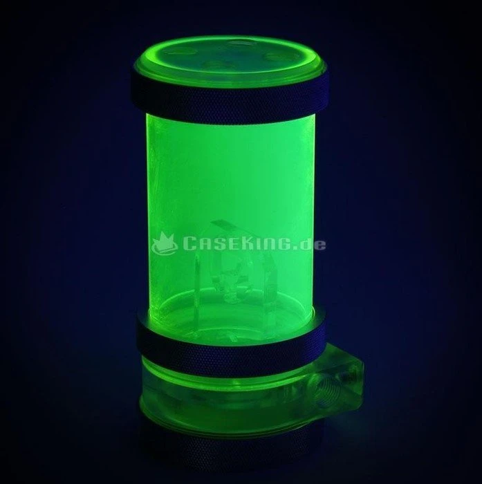 PrimoChill CTR Phase 2 120mm Laing D5, Acetal klar, UV grün