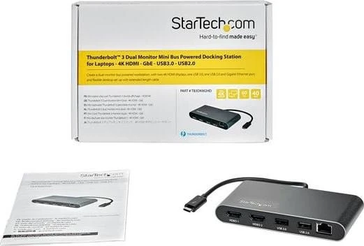 StarTech Dual-4K Mini Thunderbolt 3 Dock mit HDMI, Thunderbolt 3 [Stecker]
