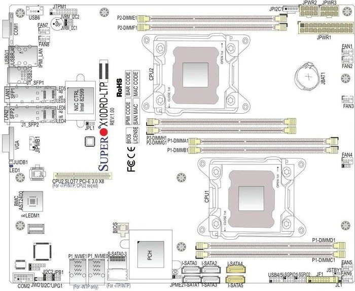 Supermicro X10DRD-LTP, bulk (2x Intel 2011-3)