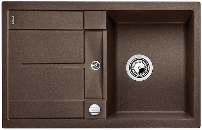 Blanco Metra 45 S-F Einbau Becken reversibel mit Ablauffernbedienung cafe