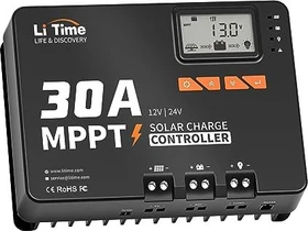 Litime 30A MPPT 12V/24V Max. 900W Auto DC Input Solarladeregler mit Bluetooth Adapter
