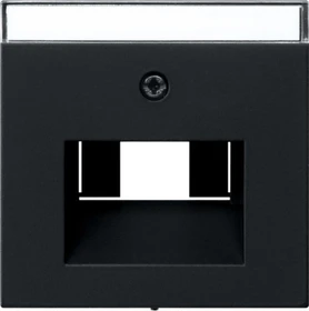 Gira Abdeckung für UAE/IAE (ISDN)- und Netzwerk-Anschlussdose, schwarz