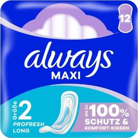 Always Maxi Profresh Long Damenbinden, 12 Stück
