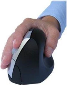 BakkerElkhuizen HandShake Mouse Wireless, Vertikale Maus Rechts schwarz/silber, USB (BNESRMW)