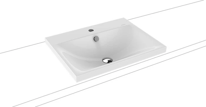 Kaldewei Silenio 3040 Aufsatzwaschtisch 60x46x4cm, Perl-Effekt, cool grey 30