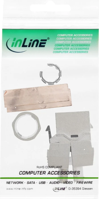InLine Keystone Modul RJ-45 Buchse/Verlegekabel Cat8.1, SNAP-In