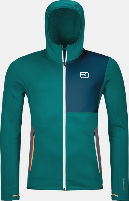 Ortovox Fleece Hoody Funktionsjacke pacific green (Herren)
