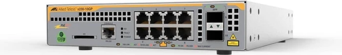 Allied Telesis x230 Desktop Gigabit Managed Switch, 8x RJ-45, 2x SFP, 124W PoE+