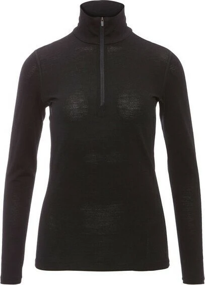 Icebreaker Merino 200 Oasis Half Zip Funktionsshirt langarm schwarz (Damen)