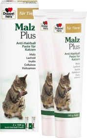 Doppelherz Anti-Hairball Complex für Katzen, Anti-Hairball Malzpaste, 25 Portionsbeutel, 200g (2x 100g)