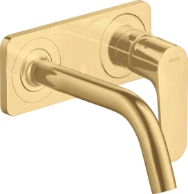Hansgrohe Axor Citterio M Waschbeckenarmatur mit Platte 167mm brushed gold optic