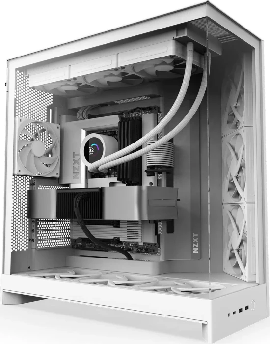 NZXT H9 Flow [2025] White, weiß, Glasfenster