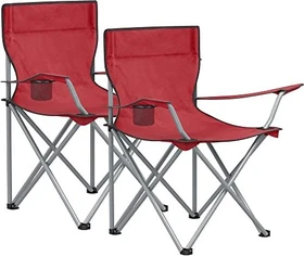 Songmics 2er Set Campingsessel rot
