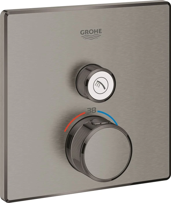 Grohe Grohtherm SmartControl Thermostat mit 1 Ventil hard graphite gebürstet