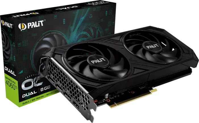 Palit GeForce RTX 4060 Ti Dual OC, 8GB GDDR6, HDMI, 3x DP