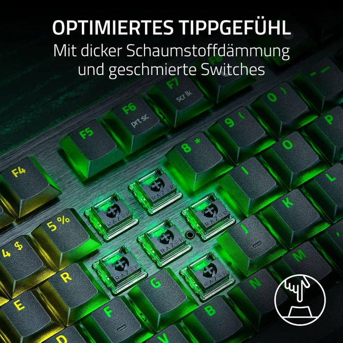 Razer Huntsman V3 Pro Low-profile Tenkeyless 8KHz, schwarz, LEDs RGB, Razer Low-Profile Analog Optical Switch, USB, DE