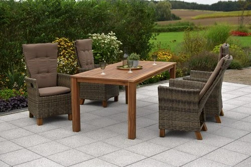 Merxx Toskana Gartenmöbel-Set braun/natur, 5-tlg.