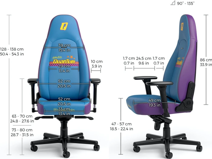 noblechairs Icon Fallout Nuka-Cola Quantum Edition Gamingstuhl, blau/violett