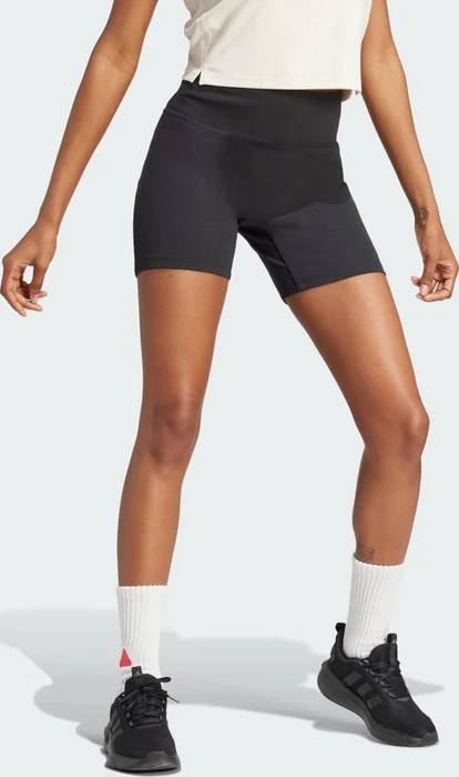 adidas Lounge Ribbed High-Waist Hose kurz black (Damen)