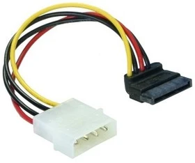 DeLOCK SATA-Stromadapter 4-Pin [IDE] auf 15-Pin [SATA] gewinkelt unten (60101)