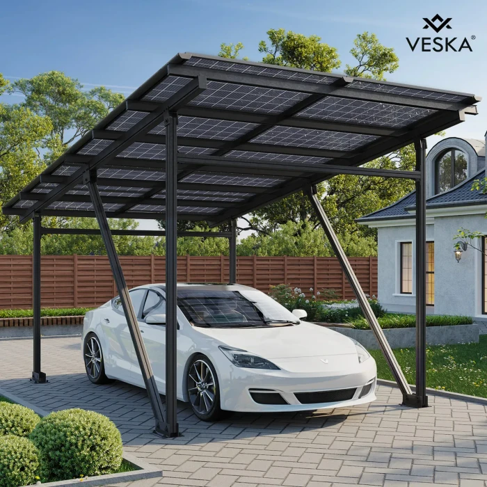 Veska Solar-Carport EcoPort 5000Bi, 525Wp, 10 Stück, 5.25kWp