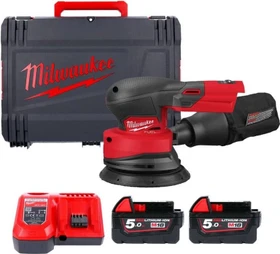 Milwaukee M12 FROS5-502X Fuel Akku-Exzenterschleifer inkl. Koffer + 2 Akkus 5.0Ah