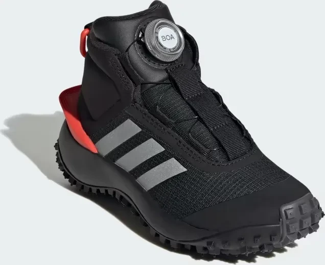 adidas FortaTrail core black/silver metallic/bright red (Junior)