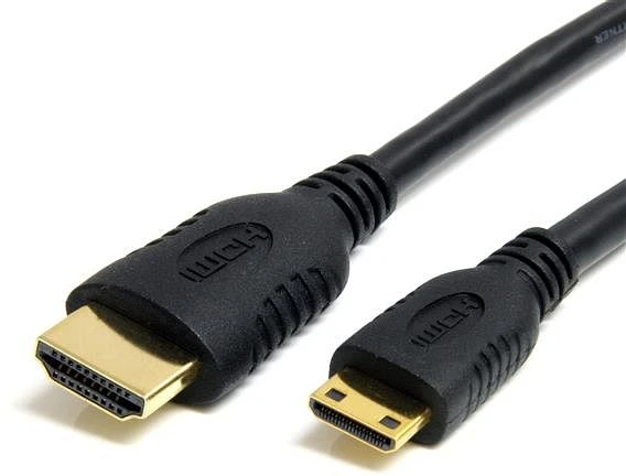 StarTech High Speed mit Ethernet HDMI 1.4 Kabel Typ-A/Typ-C Mini schwarz, 0.5m