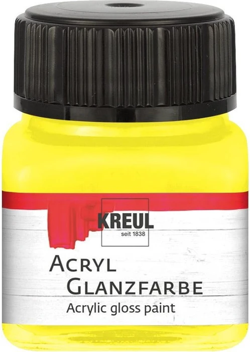 Kreul Acryl Glanzfarbe, gelb, 20ml