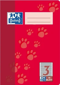 Oxford Schulheft, A5, Lineatur 3, rot, 16 Blatt