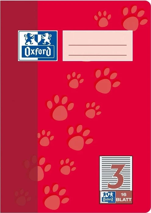 Oxford Schulheft, A5, Lineatur 3, rot, 16 Blatt