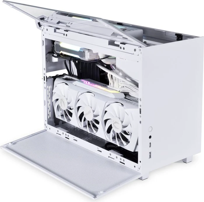 Lian Li Q58, weiß, PCIe 3.0, Glasfenster, Mini-ITX