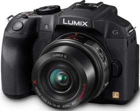 Panasonic Lumix DMC-G6 schwarz mit Objektiv Lumix G X Vario PZ 14-42mm 3.5-5.6 ASPH OIS