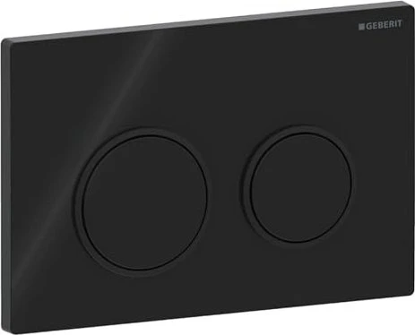 Geberit Omega20 Betätigungsplatte schwarz/schwarz matt/schwarz