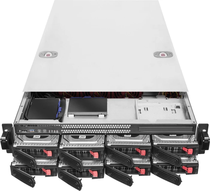 SilverStone RM22-308, Rackmount Storage, schwarz/grau, 2HE, ATX