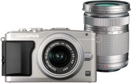 Olympus PEN E-PL5 silber mit Objektiv M.Zuiko digital 14-42mm 3.5-5.6 II und M.Zuiko digital ED 40-150mm 4.0-5.6