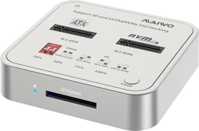 MAIWO M.2 PCIe/SATA Dockingstation mit Klon-Funktion und SD Express Cardreader, USB-C 3.1 (verschiedene Markenbezeichnungen)