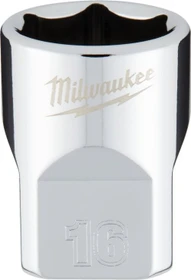 Milwaukee Four Flat Außensechskant Steckschlüssel 3/8", 16x28mm, 1 Stück